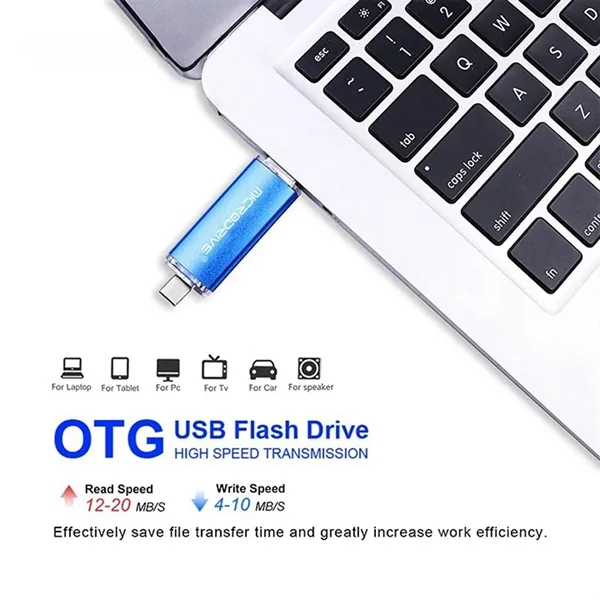 Dual Interface Metal USB C Flash Drive - Dual Interface Metal USB C Flash Drive - Image 2 of 12