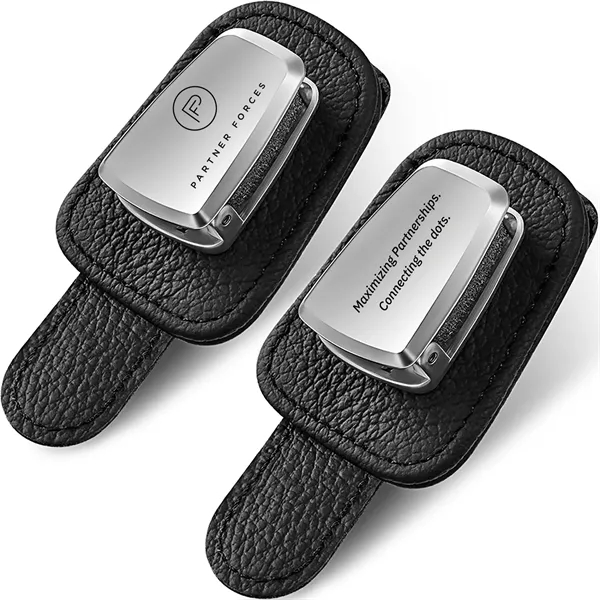 Car Visor Sunglasses Holder Clip Leather Eyeglasses Hanger - Car Visor Sunglasses Holder Clip Leather Eyeglasses Hanger - Image 6 of 12