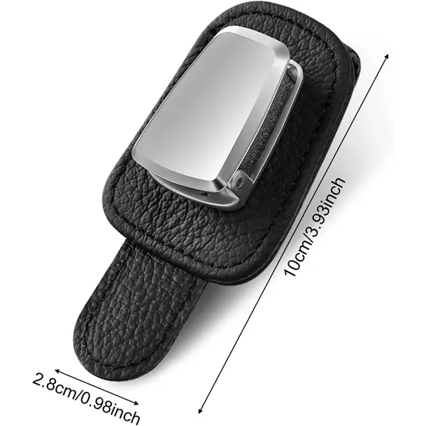 Car Visor Sunglasses Holder Clip Leather Eyeglasses Hanger - Car Visor Sunglasses Holder Clip Leather Eyeglasses Hanger - Image 7 of 12