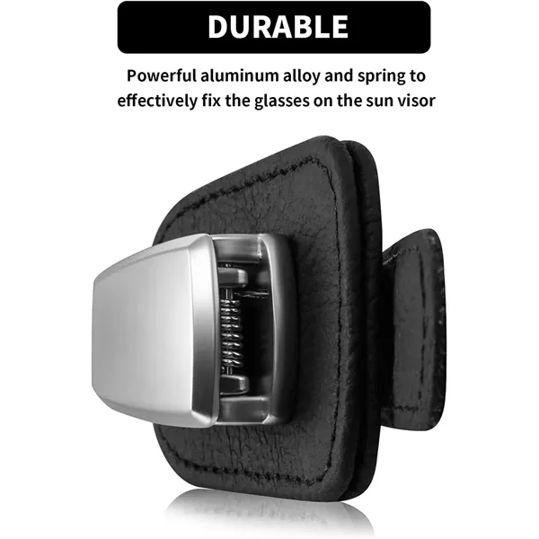 Car Visor Sunglasses Holder Clip Leather Eyeglasses Hanger - Car Visor Sunglasses Holder Clip Leather Eyeglasses Hanger - Image 8 of 12