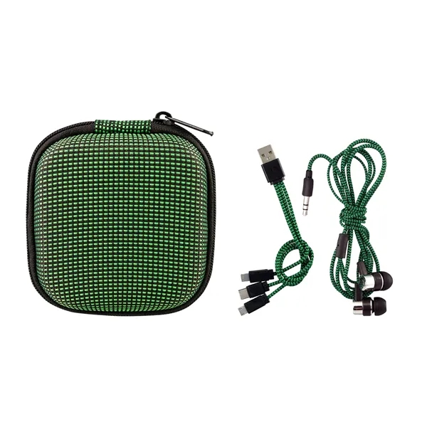 TEXTURED CHARGING CABLE EAR BUD KIT - TEXTURED CHARGING CABLE EAR BUD KIT - Image 5 of 13