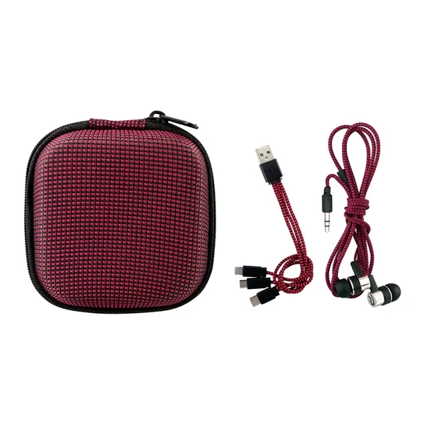 TEXTURED CHARGING CABLE EAR BUD KIT - TEXTURED CHARGING CABLE EAR BUD KIT - Image 9 of 13