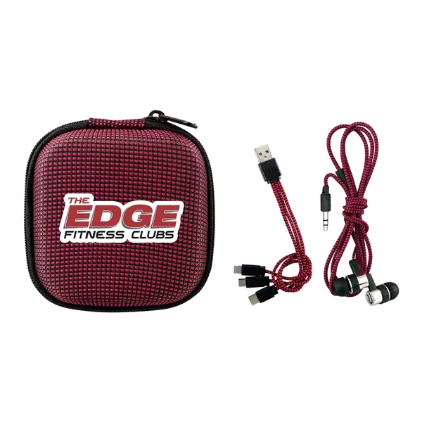 TEXTURED CHARGING CABLE EAR BUD KIT - TEXTURED CHARGING CABLE EAR BUD KIT - Image 10 of 13