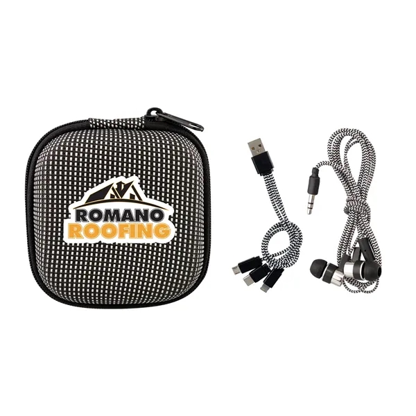 TEXTURED CHARGING CABLE EAR BUD KIT - TEXTURED CHARGING CABLE EAR BUD KIT - Image 12 of 13