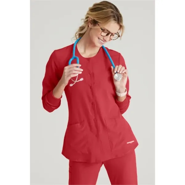Skechers Women's Stability 2-Pocket Snap Front Scrub Jacket - Skechers Women's Stability 2-Pocket Snap Front Scrub Jacket - Image 14 of 15