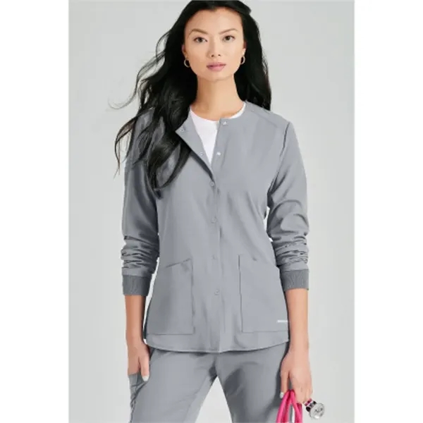Skechers Women's Stability 2-Pocket Snap Front Scrub Jacket - Skechers Women's Stability 2-Pocket Snap Front Scrub Jacket - Image 15 of 15