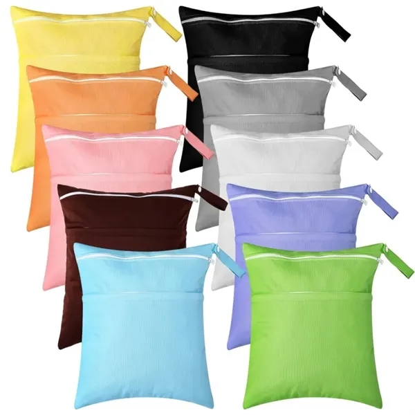 Wet Dry Bags with Two Zippered Pockets for Baby Diapers - Wet Dry Bags with Two Zippered Pockets for Baby Diapers - Image 1 of 3
