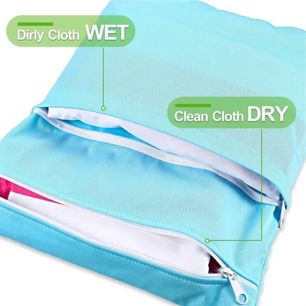 Wet Dry Bags with Two Zippered Pockets for Baby Diapers - Wet Dry Bags with Two Zippered Pockets for Baby Diapers - Image 2 of 3