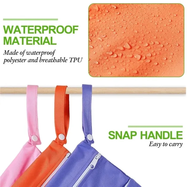 Wet Dry Bags with Two Zippered Pockets for Baby Diapers - Wet Dry Bags with Two Zippered Pockets for Baby Diapers - Image 3 of 3
