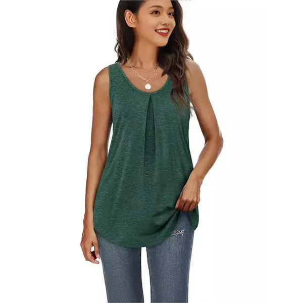 Women's  sleeveless hooded vest T-shirt loose and breathable - Women's  sleeveless hooded vest T-shirt loose and breathable - Image 1 of 4