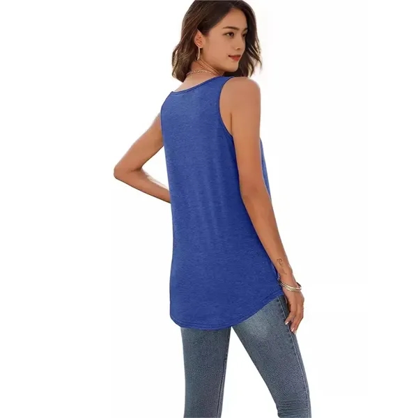 Women's  sleeveless hooded vest T-shirt loose and breathable - Women's  sleeveless hooded vest T-shirt loose and breathable - Image 3 of 4