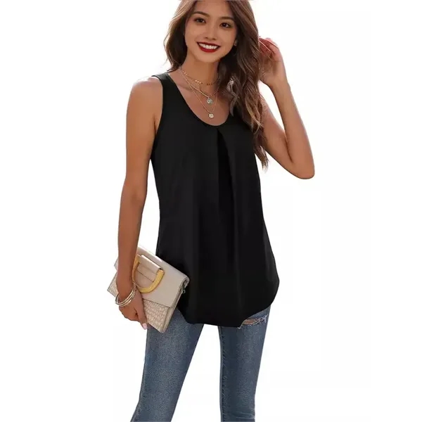 Women's  sleeveless hooded vest T-shirt loose and breathable - Women's  sleeveless hooded vest T-shirt loose and breathable - Image 4 of 4