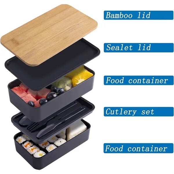 Insulated lunch box with bamboo lid - Insulated lunch box with bamboo lid - Image 1 of 5