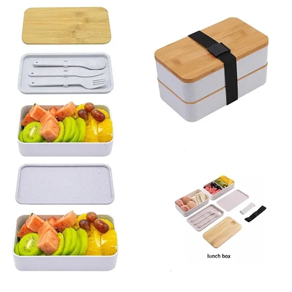 Insulated lunch box with bamboo lid - Insulated lunch box with bamboo lid - Image 3 of 5
