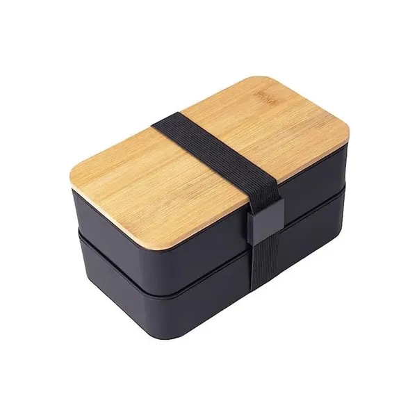 Insulated lunch box with bamboo lid - Insulated lunch box with bamboo lid - Image 4 of 5