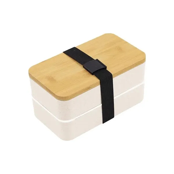 Insulated lunch box with bamboo lid - Insulated lunch box with bamboo lid - Image 5 of 5