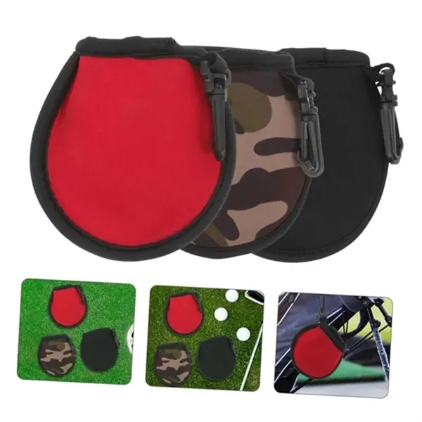 Neoprene Cleaning Pouch Portable Golf Ball Accessory - Neoprene Cleaning Pouch Portable Golf Ball Accessory - Image 1 of 3