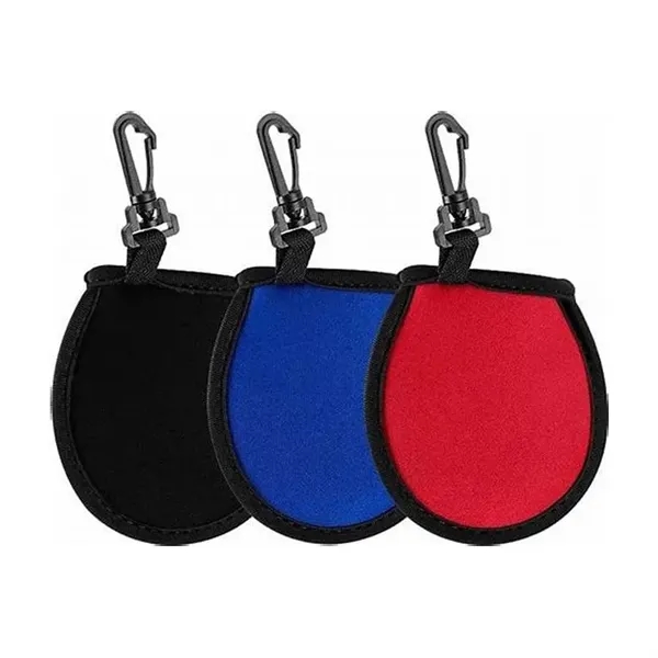Neoprene Cleaning Pouch Portable Golf Ball Accessory - Neoprene Cleaning Pouch Portable Golf Ball Accessory - Image 3 of 3