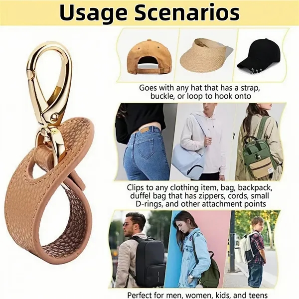 Outdoor Leather Hat Clip - Outdoor Leather Hat Clip - Image 2 of 6