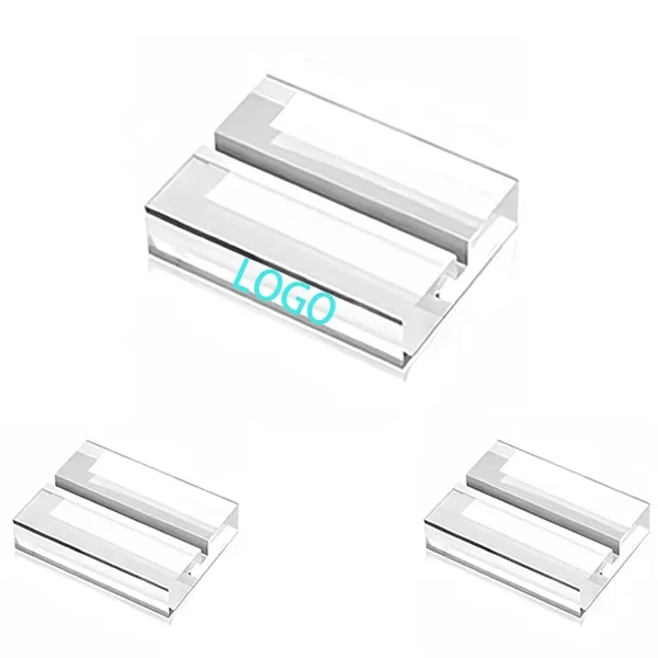 Clear Acrylic Slot Block Sign Holder - Clear Acrylic Slot Block Sign Holder - Image 0 of 1