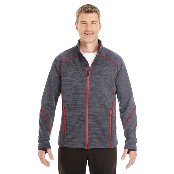 North End Men's Flux Melange Bonded Fleece Jacket - North End Men's Flux Melange Bonded Fleece Jacket - Image 3 of 39