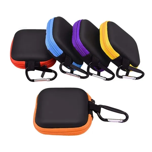 EVA Square Earbuds Carrying Case With Carabiner - EVA Square Earbuds Carrying Case With Carabiner - Image 2 of 3