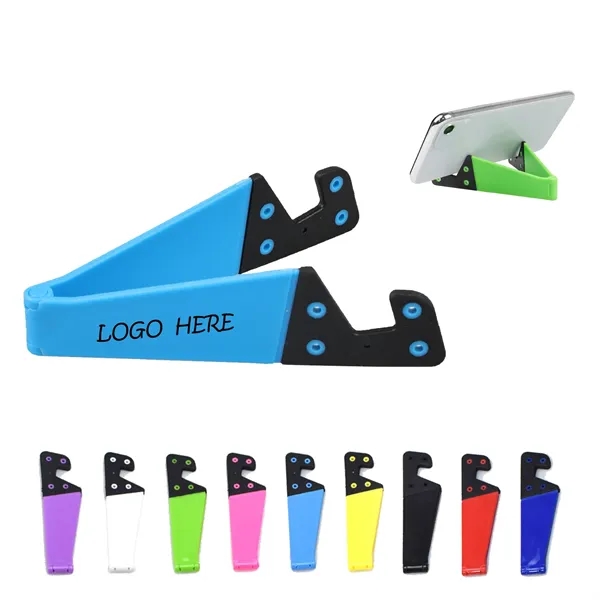 Plastic Foldable V-Shaped Phone Stand - Plastic Foldable V-Shaped Phone Stand - Image 0 of 1