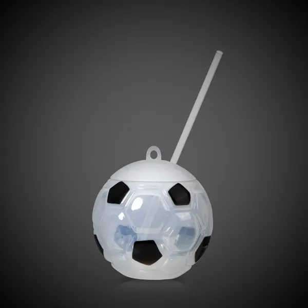 Soccer Ball Light Up Cup with Lid and Straw - Soccer Ball Light Up Cup with Lid and Straw - Image 8 of 13