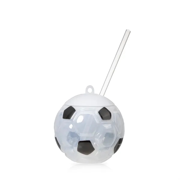 Soccer Ball Light Up Cup with Lid and Straw - Soccer Ball Light Up Cup with Lid and Straw - Image 9 of 13