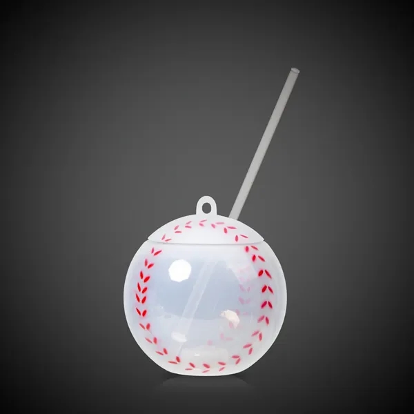 18oz Light Up Baseball Cup with Lid and Straw - 18oz Light Up Baseball Cup with Lid and Straw - Image 8 of 13