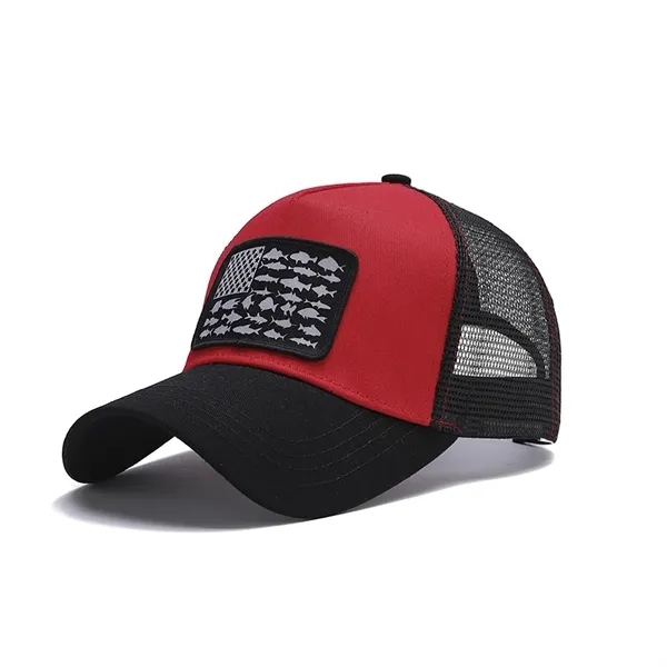 Baseball Lable Cap American Usa Flag Retro Mesh Hat - Baseball Lable Cap American Usa Flag Retro Mesh Hat - Image 7 of 8