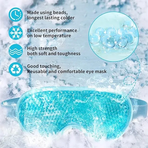 Cooling Gel Reusable Polyester Pvc Plush Sleep Eye Mask - Cooling Gel Reusable Polyester Pvc Plush Sleep Eye Mask - Image 1 of 4