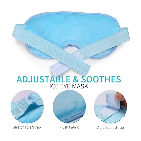 Cooling Gel Reusable Polyester Pvc Plush Sleep Eye Mask - Cooling Gel Reusable Polyester Pvc Plush Sleep Eye Mask - Image 2 of 4