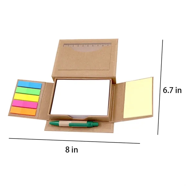 Eco Sticky Notes Box Set Memo Pad with White Paper and Pen - Eco Sticky Notes Box Set Memo Pad with White Paper and Pen - Image 1 of 3