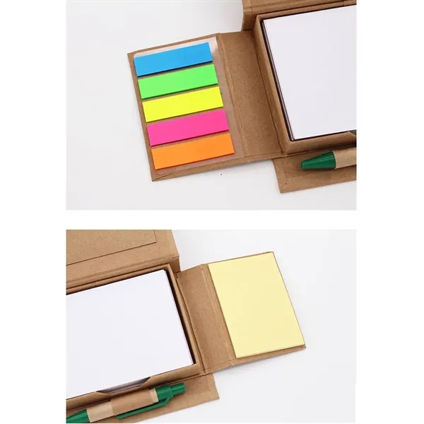 Eco Sticky Notes Box Set Memo Pad with White Paper and Pen - Eco Sticky Notes Box Set Memo Pad with White Paper and Pen - Image 2 of 3