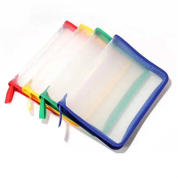 A4 Transparent Zipper File Bags Waterproof Document Folder - A4 Transparent Zipper File Bags Waterproof Document Folder - Image 2 of 4