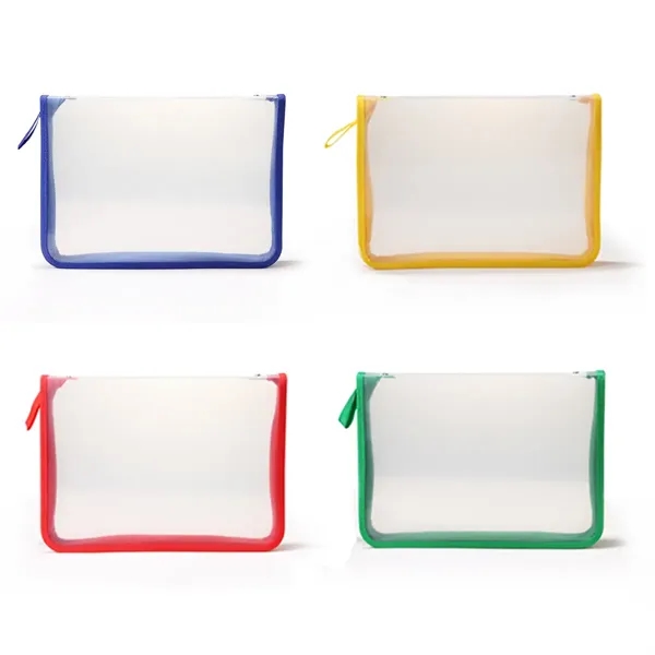 A4 Transparent Zipper File Bags Waterproof Document Folder - A4 Transparent Zipper File Bags Waterproof Document Folder - Image 3 of 4