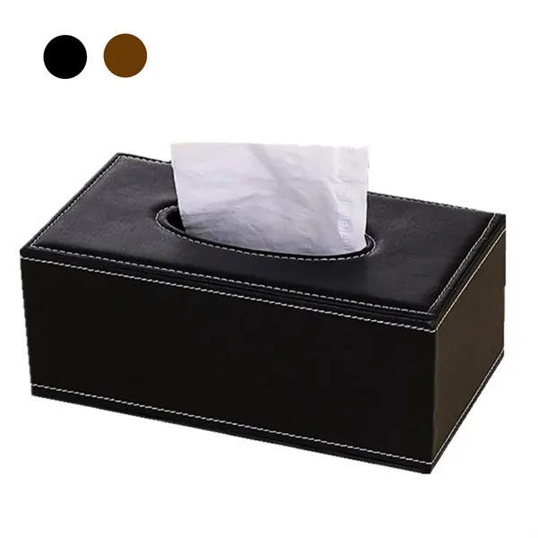 Rectangle Removable Pu Leather Facial Tissue Paper Box - Rectangle Removable Pu Leather Facial Tissue Paper Box - Image 0 of 4