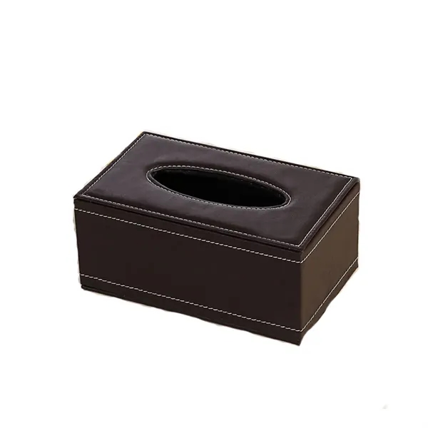 Rectangle Removable Pu Leather Facial Tissue Paper Box - Rectangle Removable Pu Leather Facial Tissue Paper Box - Image 2 of 4