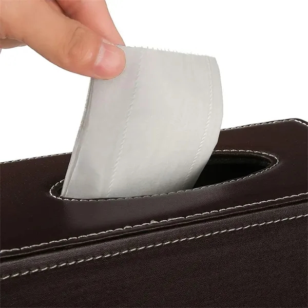 Rectangle Removable Pu Leather Facial Tissue Paper Box - Rectangle Removable Pu Leather Facial Tissue Paper Box - Image 3 of 4