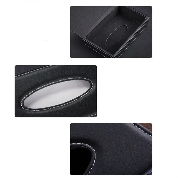 Rectangle Removable Pu Leather Facial Tissue Paper Box - Rectangle Removable Pu Leather Facial Tissue Paper Box - Image 4 of 4