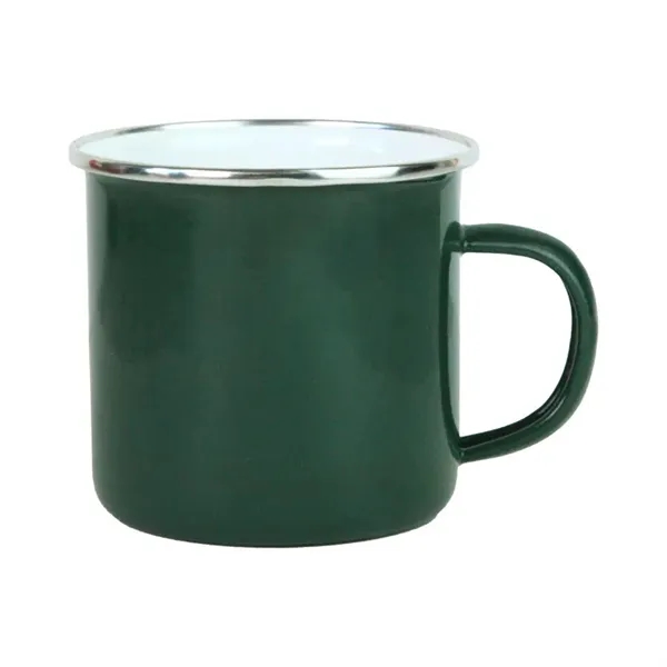 12oz Camping Travel Enamel Mug with Silver Rim - 12oz Camping Travel Enamel Mug with Silver Rim - Image 4 of 7