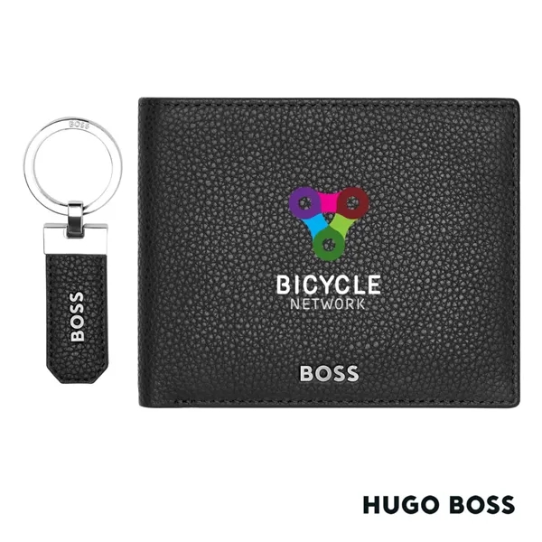Hugo Boss® Classic Grained Key ring & Wallet Set
