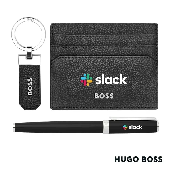 Hugo Boss® Rollerball Pen, Key Ring & Card Holder Set - Hugo Boss® Rollerball Pen, Key Ring & Card Holder Set - Image 0 of 1