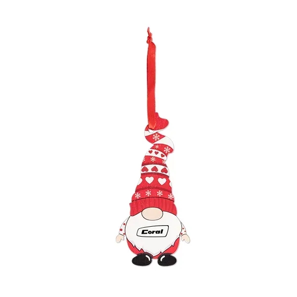Wooden Gnome Ornament