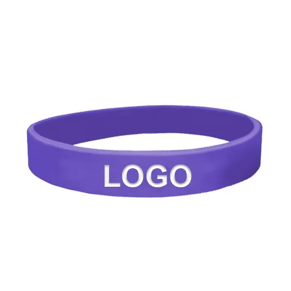 1/2" Debossed Color Filled Wristband-H - 1/2" Debossed Color Filled Wristband-H - Image 0 of 2