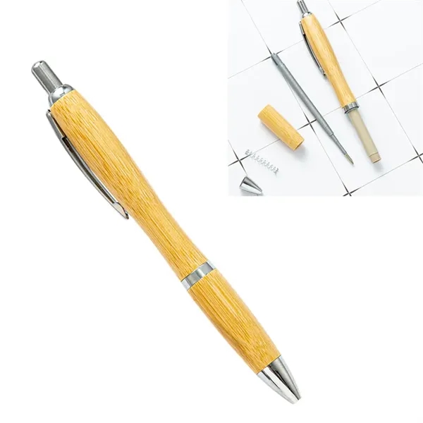 Bamboo Retractable Ballpoint Pen - Bamboo Retractable Ballpoint Pen - Image 1 of 1