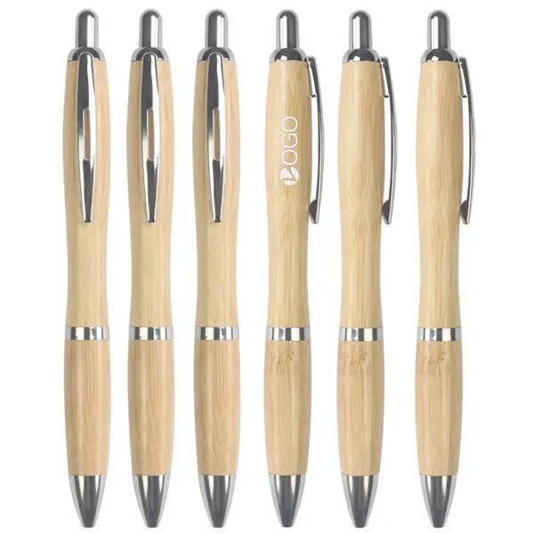 Bamboo Retractable Ballpoint Pen - Bamboo Retractable Ballpoint Pen - Image 0 of 1