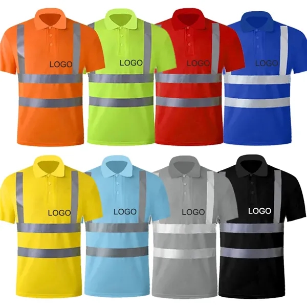 High Visibility Short Sleeve Reflective Safety Work Shirts - High Visibility Short Sleeve Reflective Safety Work Shirts - Image 0 of 3