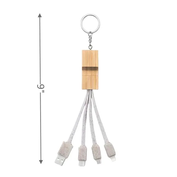 Eco-Friendly 3 in 1 USB Charging Cables with Phone Stand - Eco-Friendly 3 in 1 USB Charging Cables with Phone Stand - Image 1 of 2